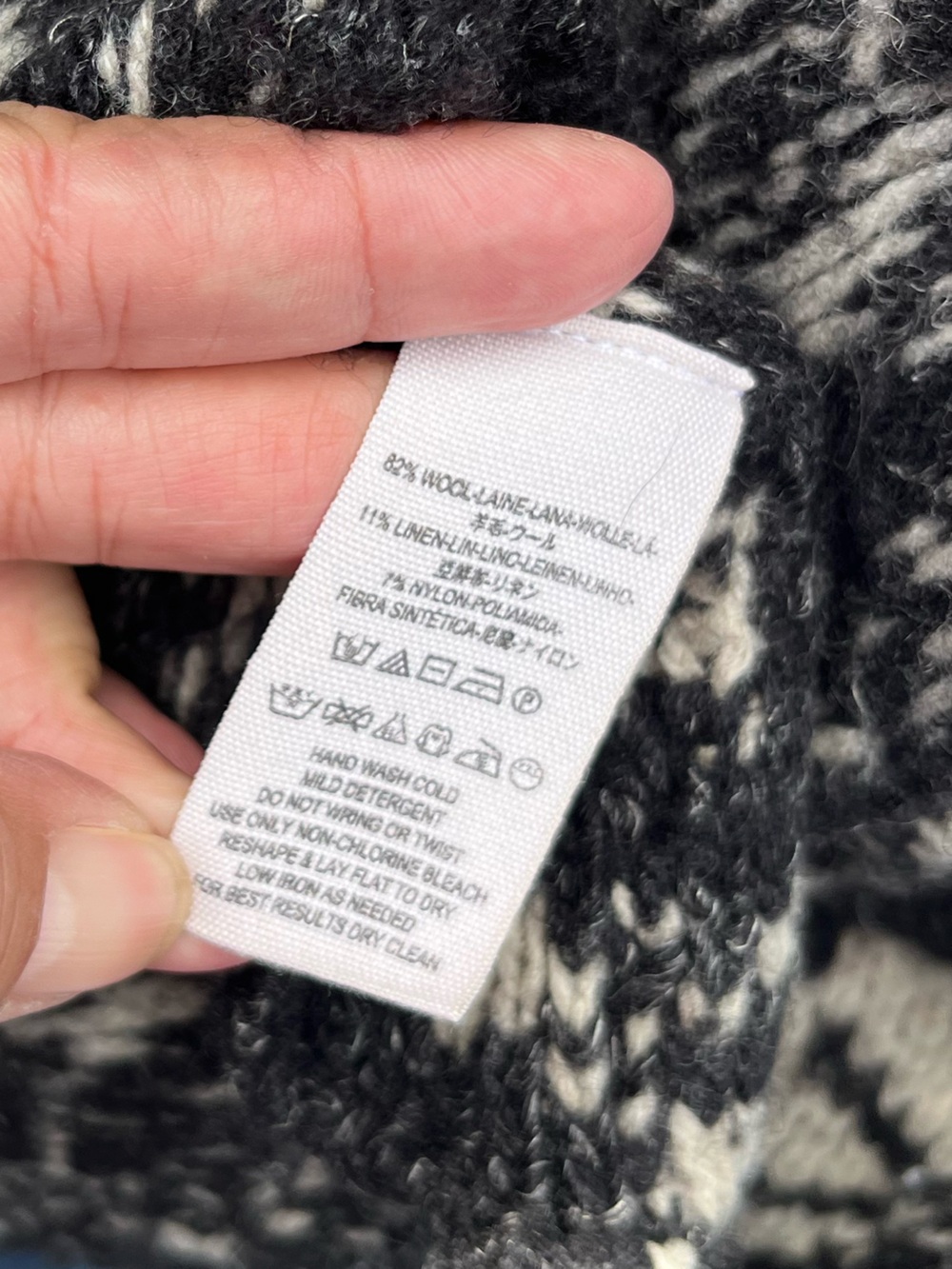 Free People Hidden Snowflake Inside Out Cardigan Jacket • Wool Blend • Oversized - Picture 14 of 16